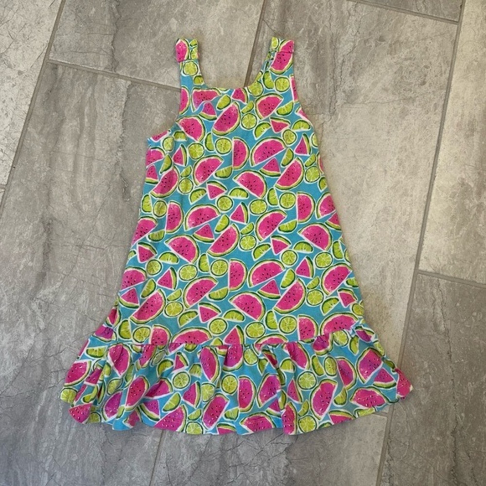 Tommy Bahama Pink and Green Ruffled Sundress